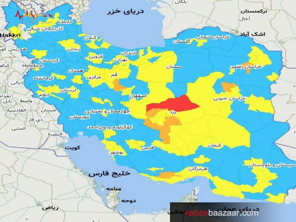 بازگشت رنگ قرمز به نقشه کرونایی کشور