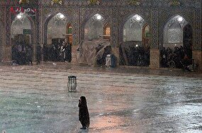 بارش شدید و دلهره‌آور تگرگ در مشهد + فیلم