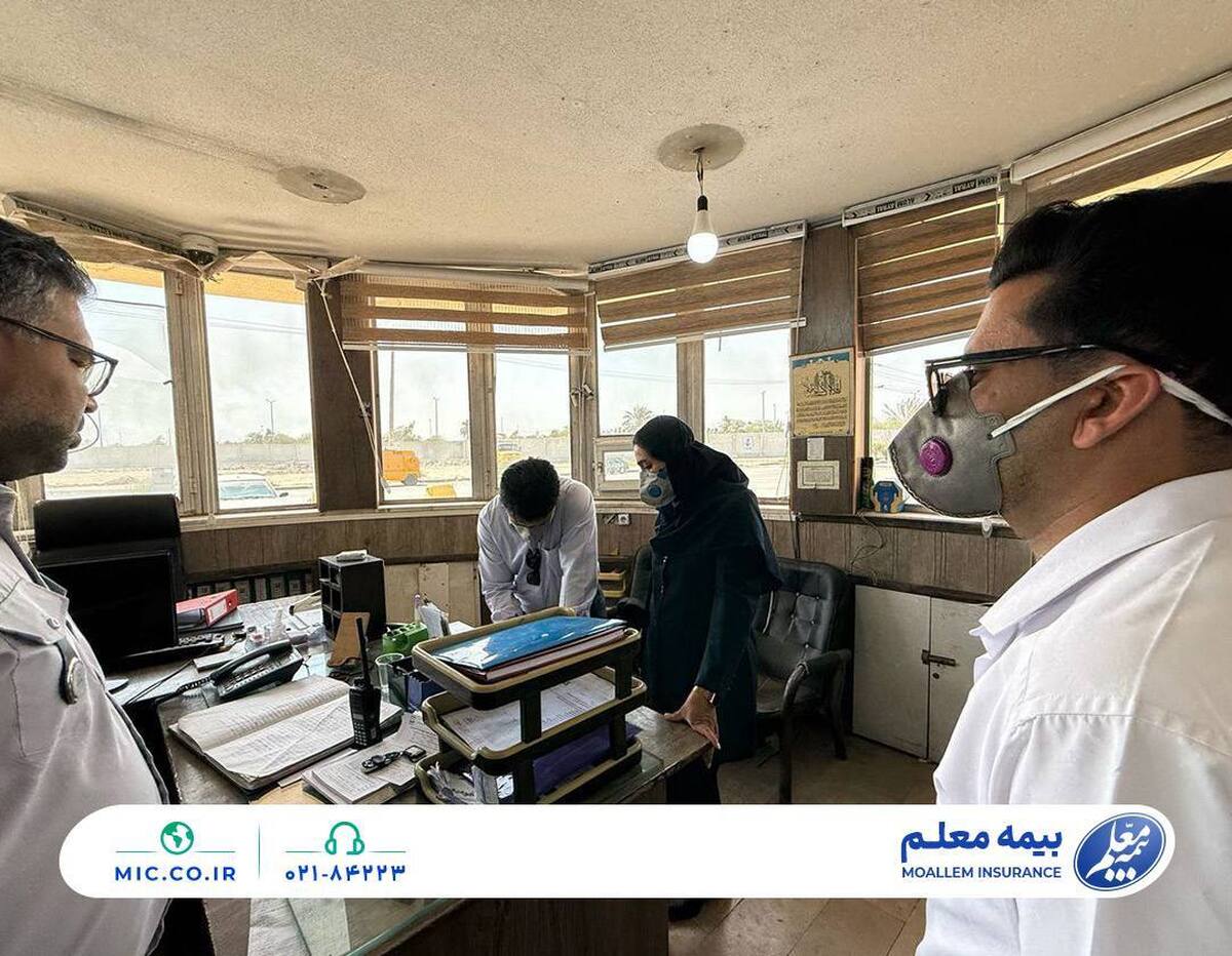 تصاویر / بازدید کارشناسان ارزیابی خسارت بیمه معلم از منطقه ویژه اقتصادی خلیج فارس